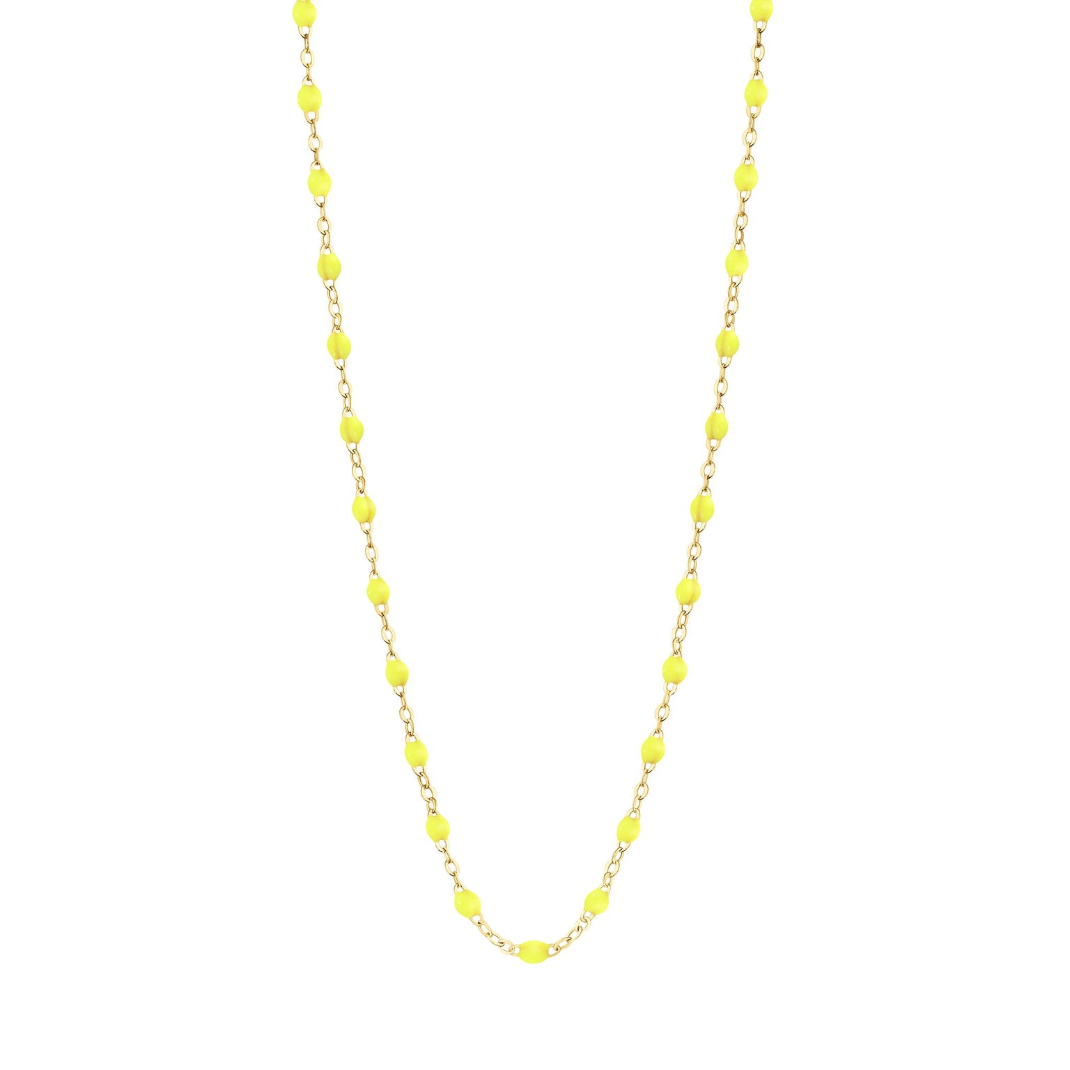 Gigi Clozeau - Classic Gigi Lime necklace, Yellow Gold, 17.7"