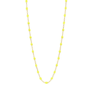 Gigi Clozeau - Classic Gigi Lime necklace, Yellow Gold, 19.7"