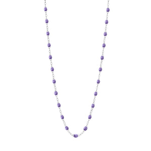 Gigi Clozeau - Classic Gigi Mauve necklace, White Gold, 16.5"