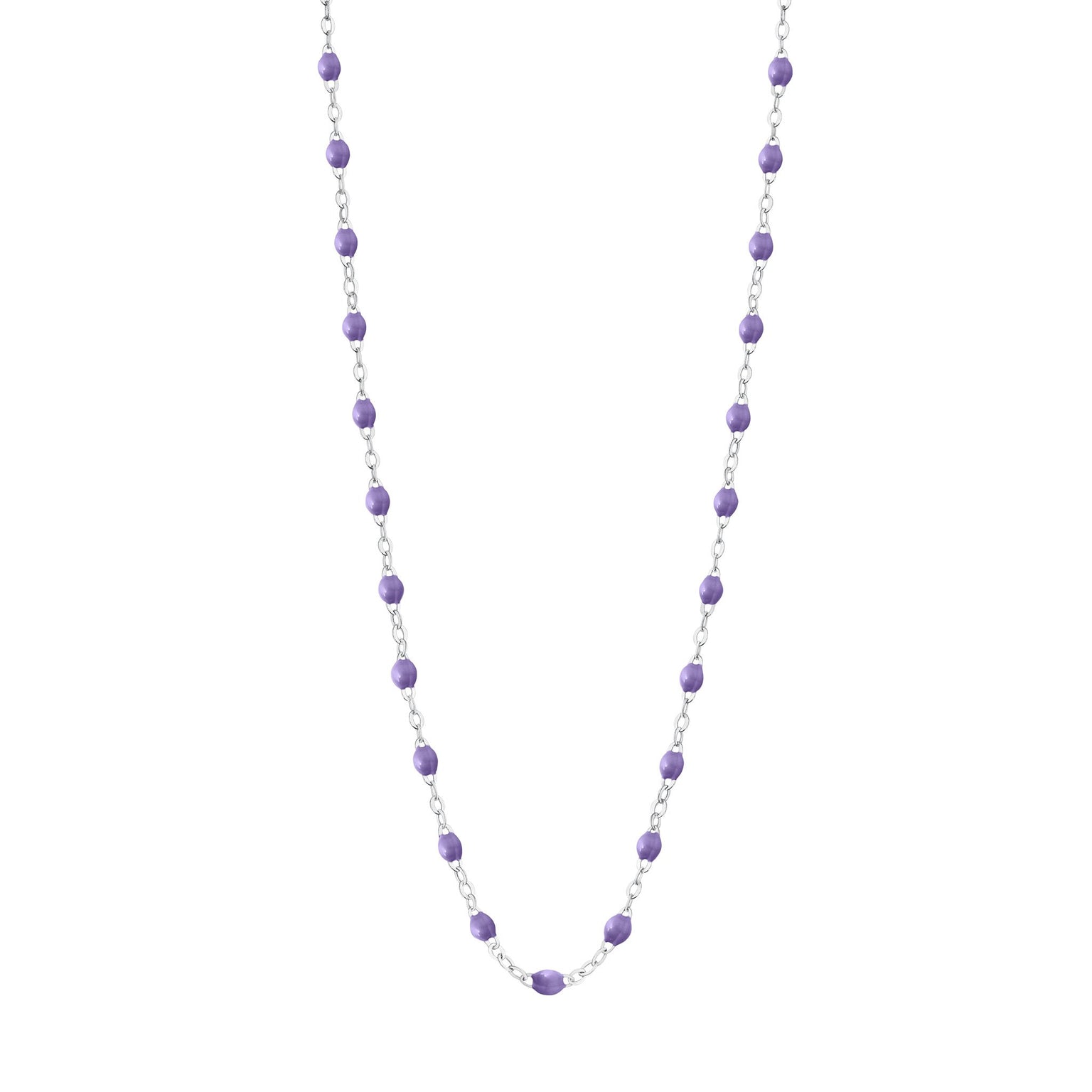 Gigi Clozeau - Classic Gigi Mauve necklace, White Gold, 16.5"