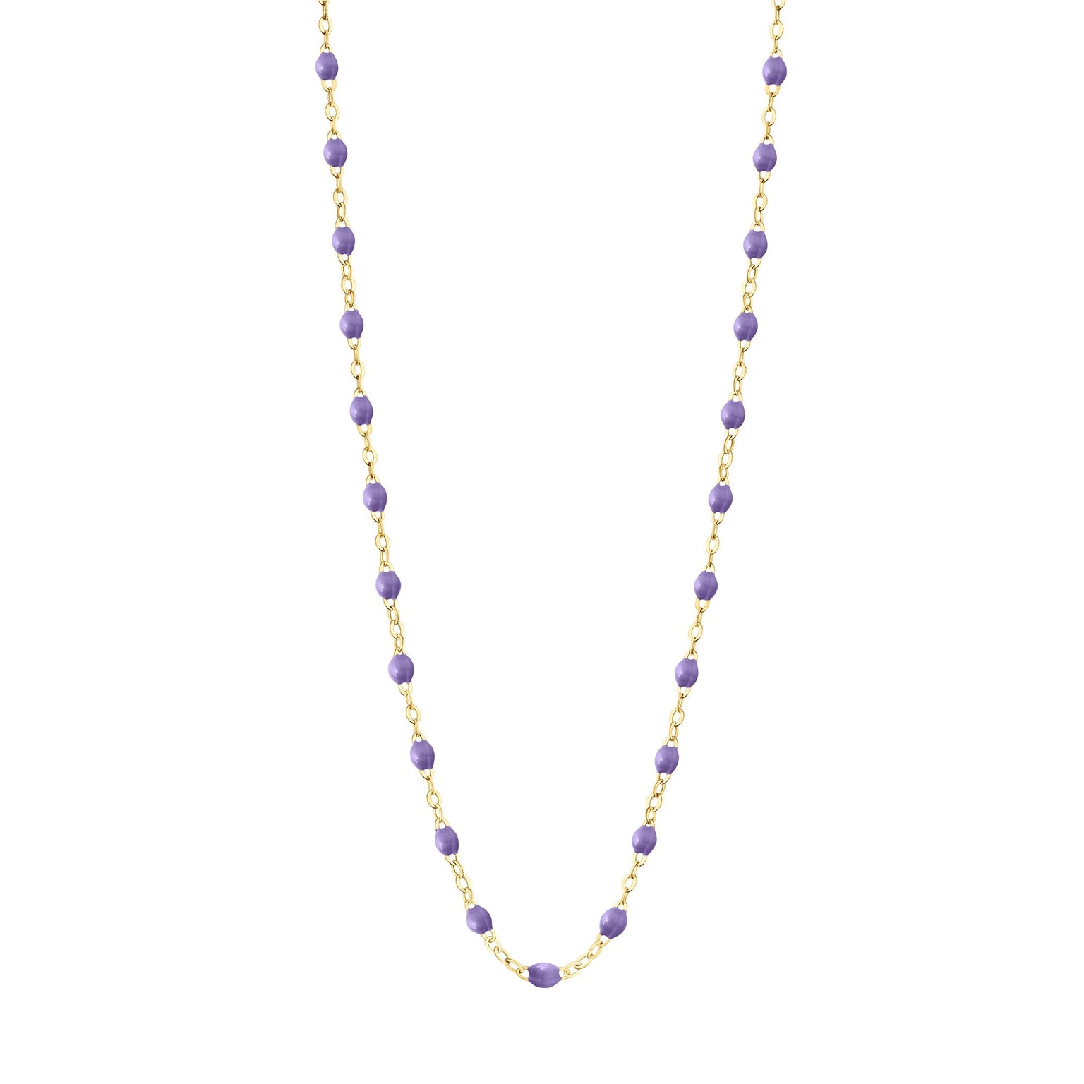 Gigi Clozeau - Classic Gigi Mauve necklace, Yellow Gold, 17.7"