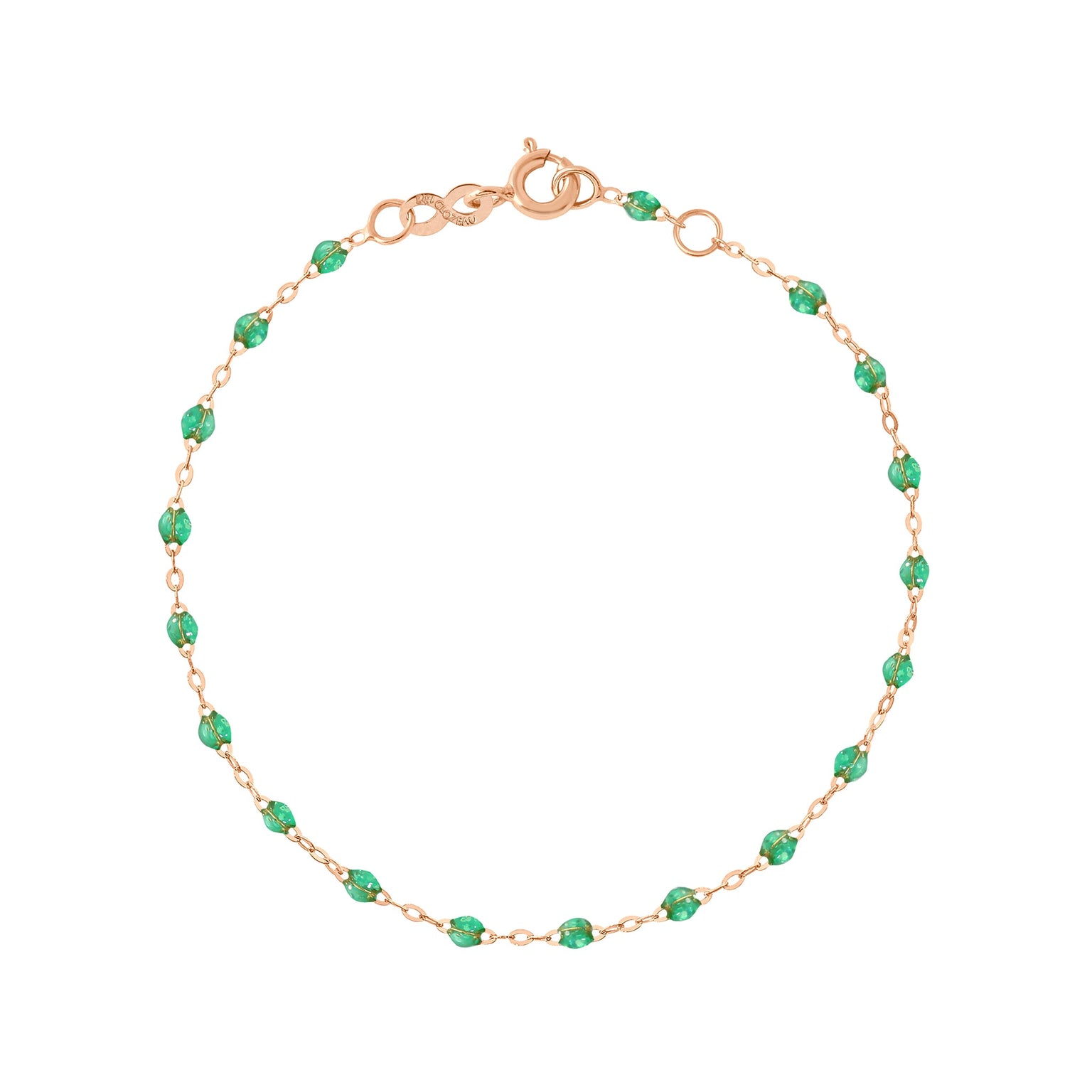 Gigi Clozeau - Classic Gigi Mint Bracelet, Rose Gold, 6.7"
