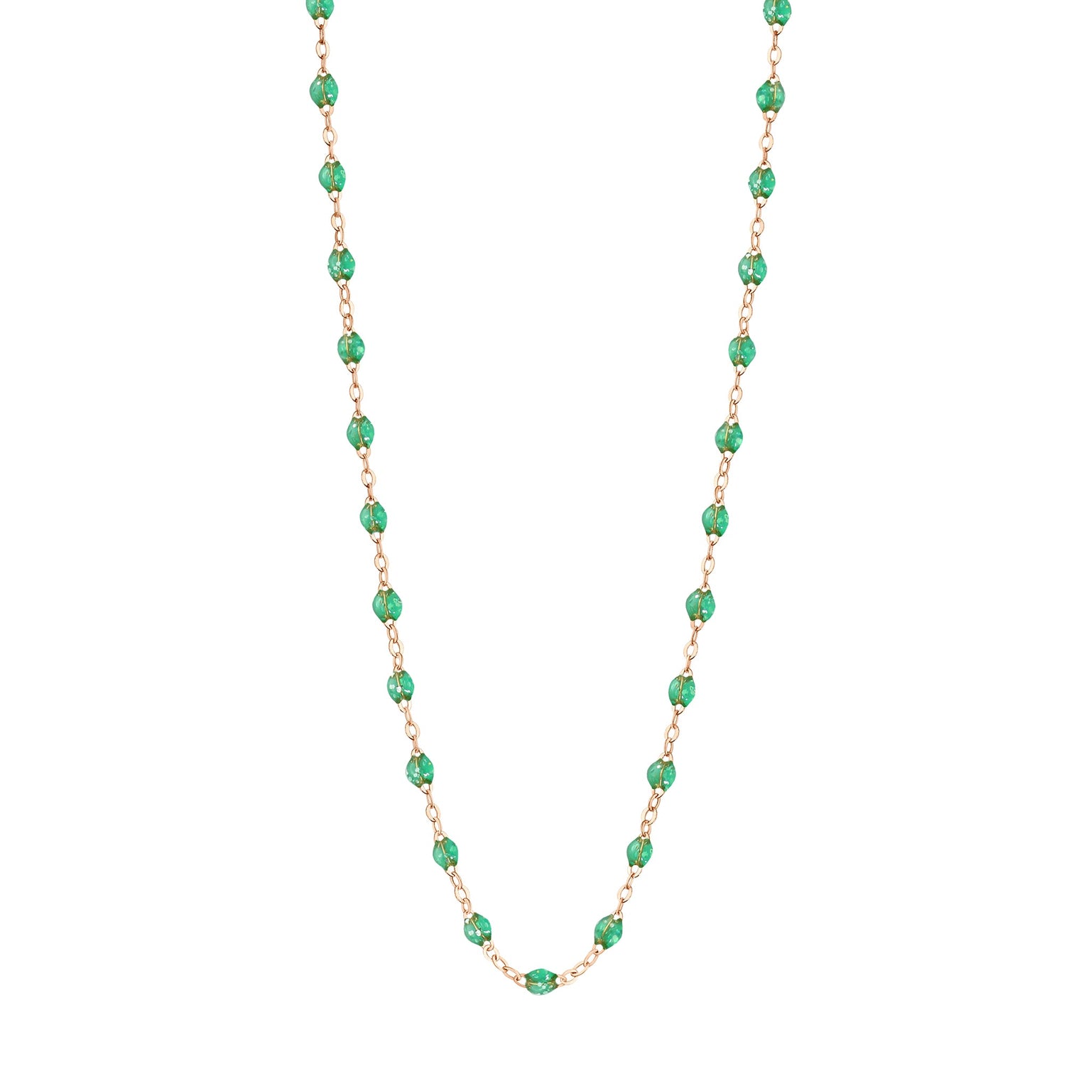 Gigi Clozeau - Classic Gigi Mint Necklace, Rose Gold, 17.7"
