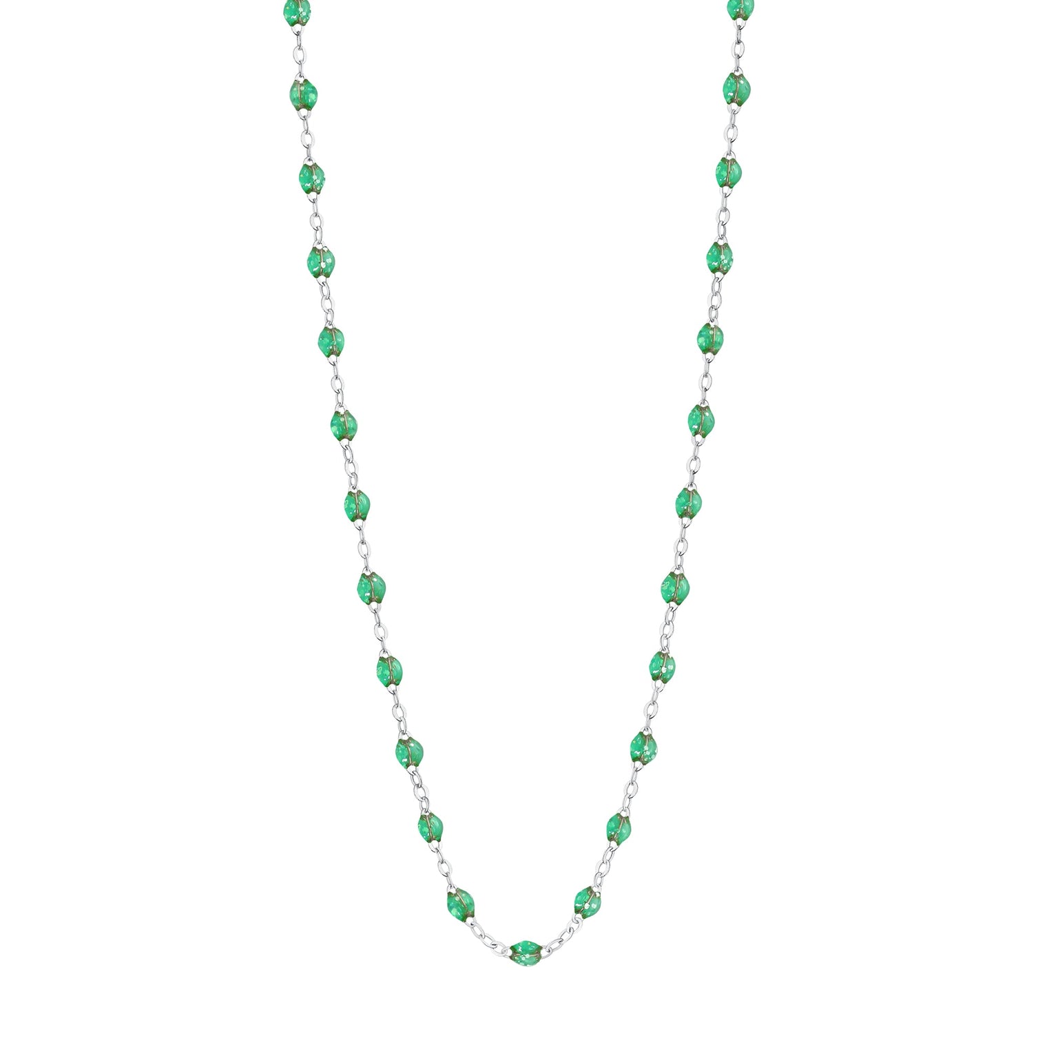 Gigi Clozeau - Classic Gigi Mint Necklace, White Gold, 16.5"