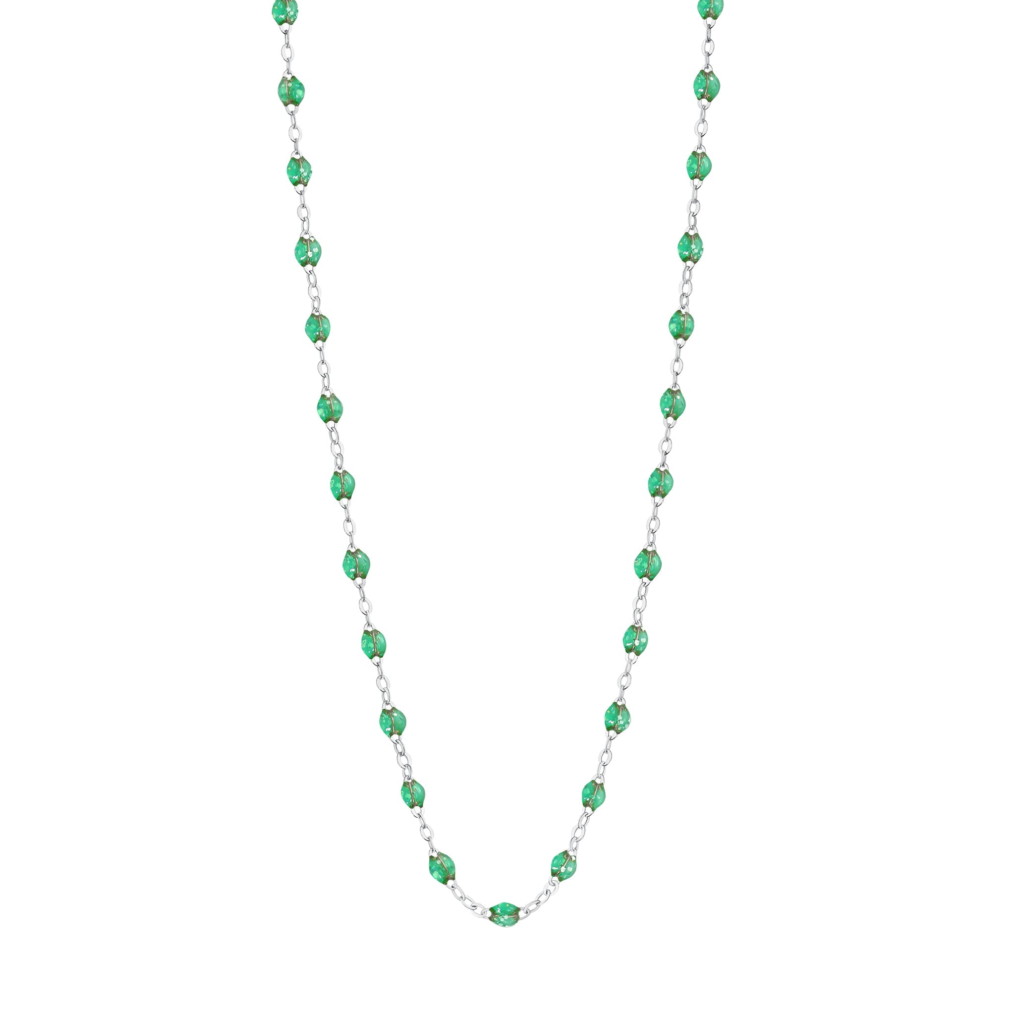 Gigi Clozeau - Classic Gigi Mint Necklace, White Gold, 17.7"