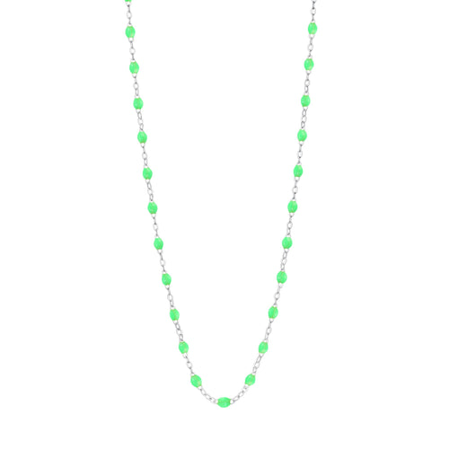 Gigi Clozeau - Classic Gigi Neon necklace, White Gold, 16.5