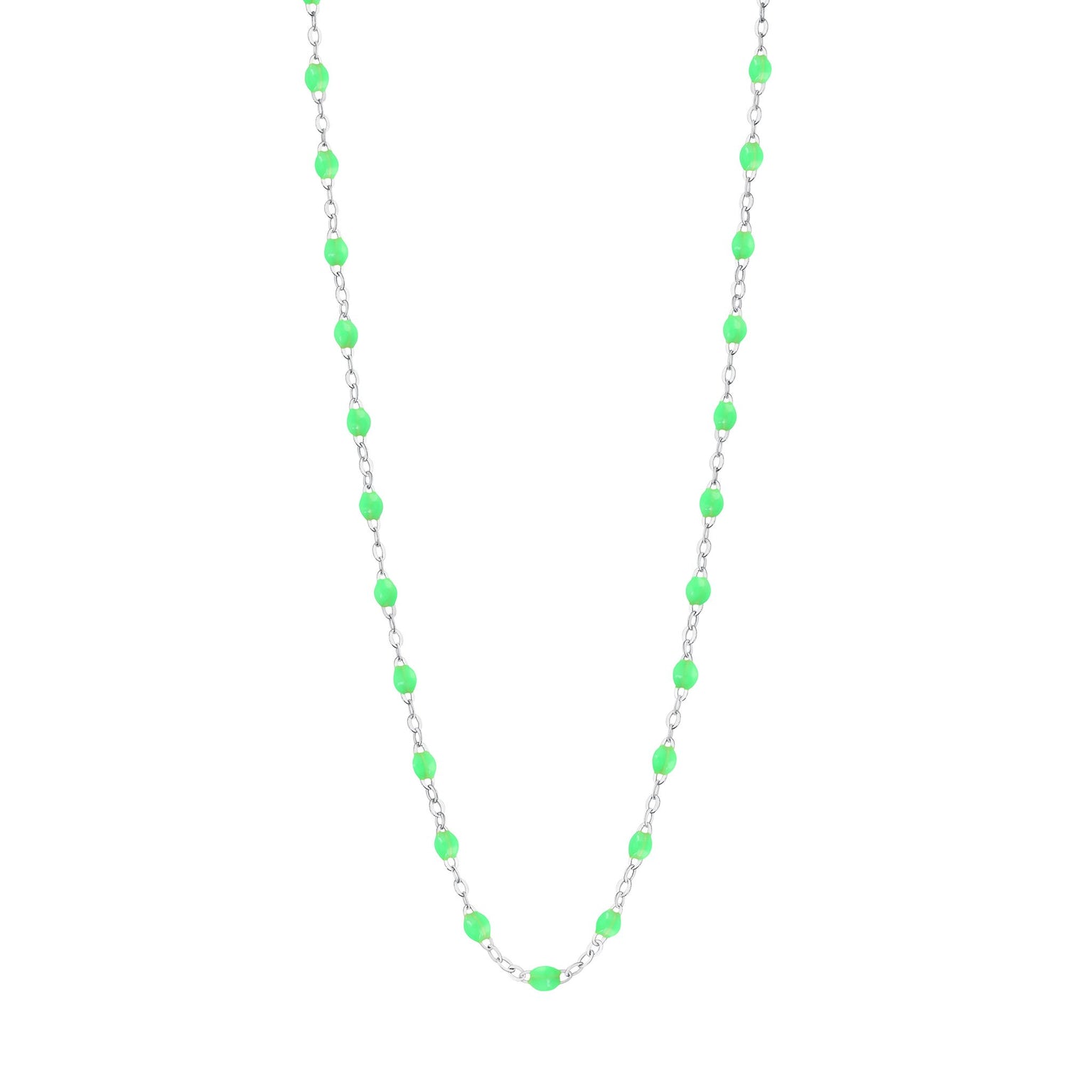 Gigi Clozeau - Classic Gigi Neon necklace, White Gold, 16.5"