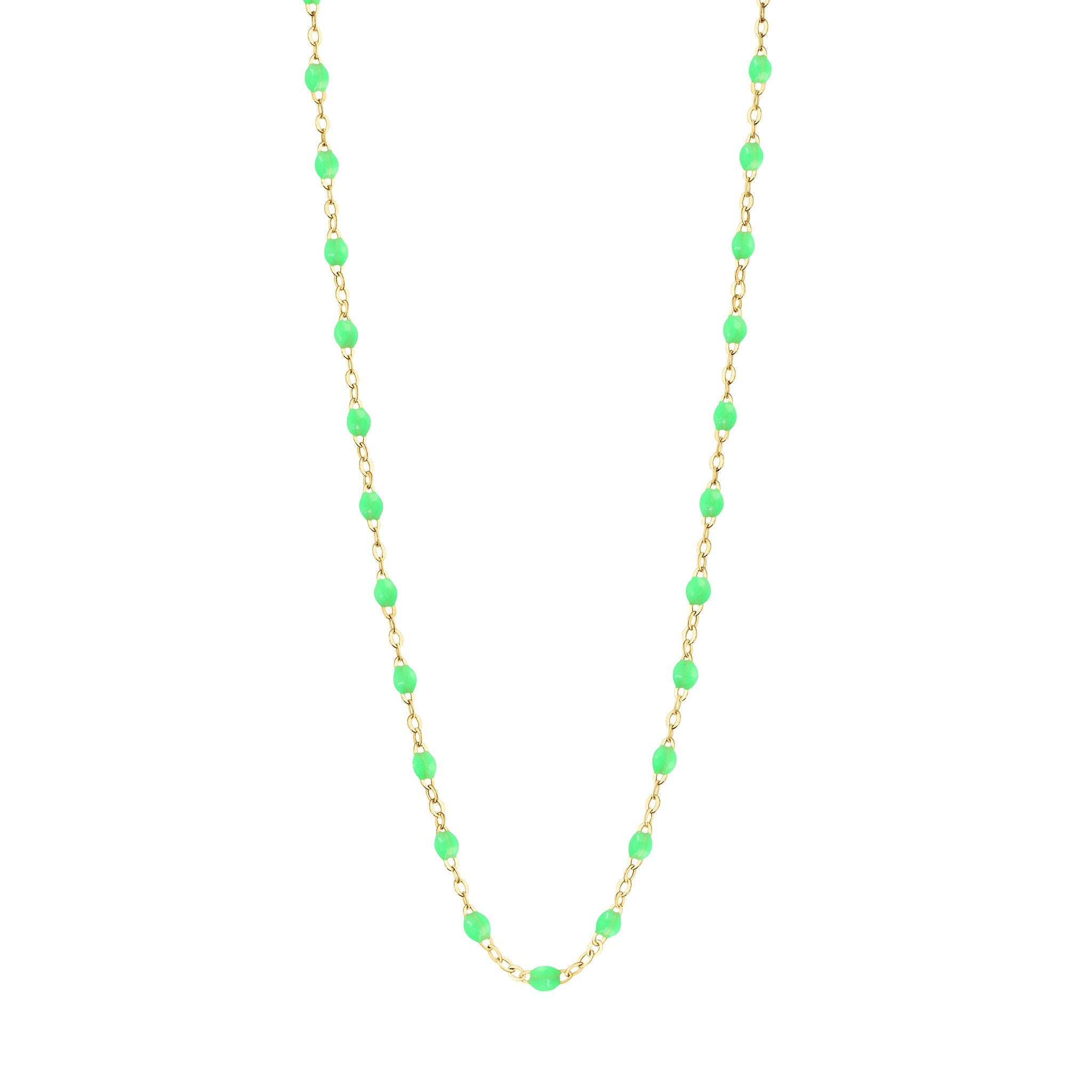 Classic Gigi Neon necklace, Yellow Gold, 17.7