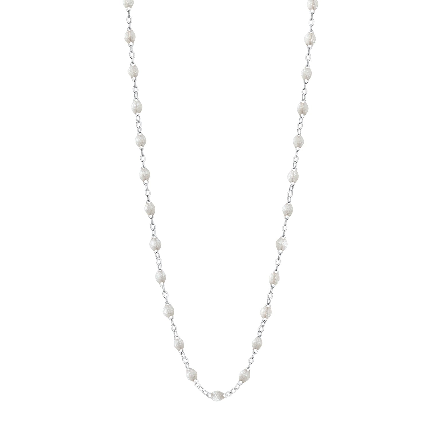 Long white gold shop necklace