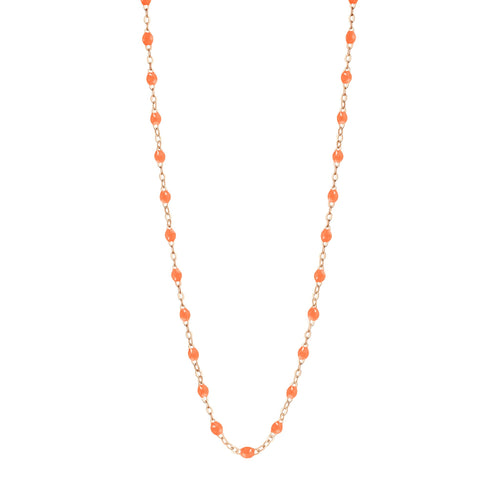 Gigi Clozeau - Classic Gigi Orange necklace, Rose Gold, 16.5
