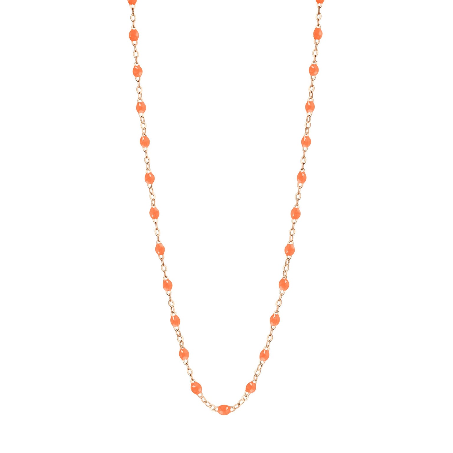 Gigi Clozeau - Classic Gigi Orange necklace, Rose Gold, 17.7"