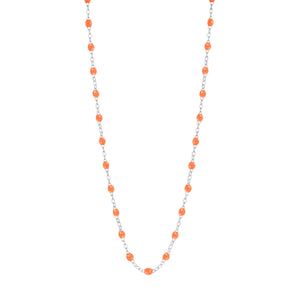 Gigi Clozeau - Classic Gigi Orange necklace, White Gold, 16.5"