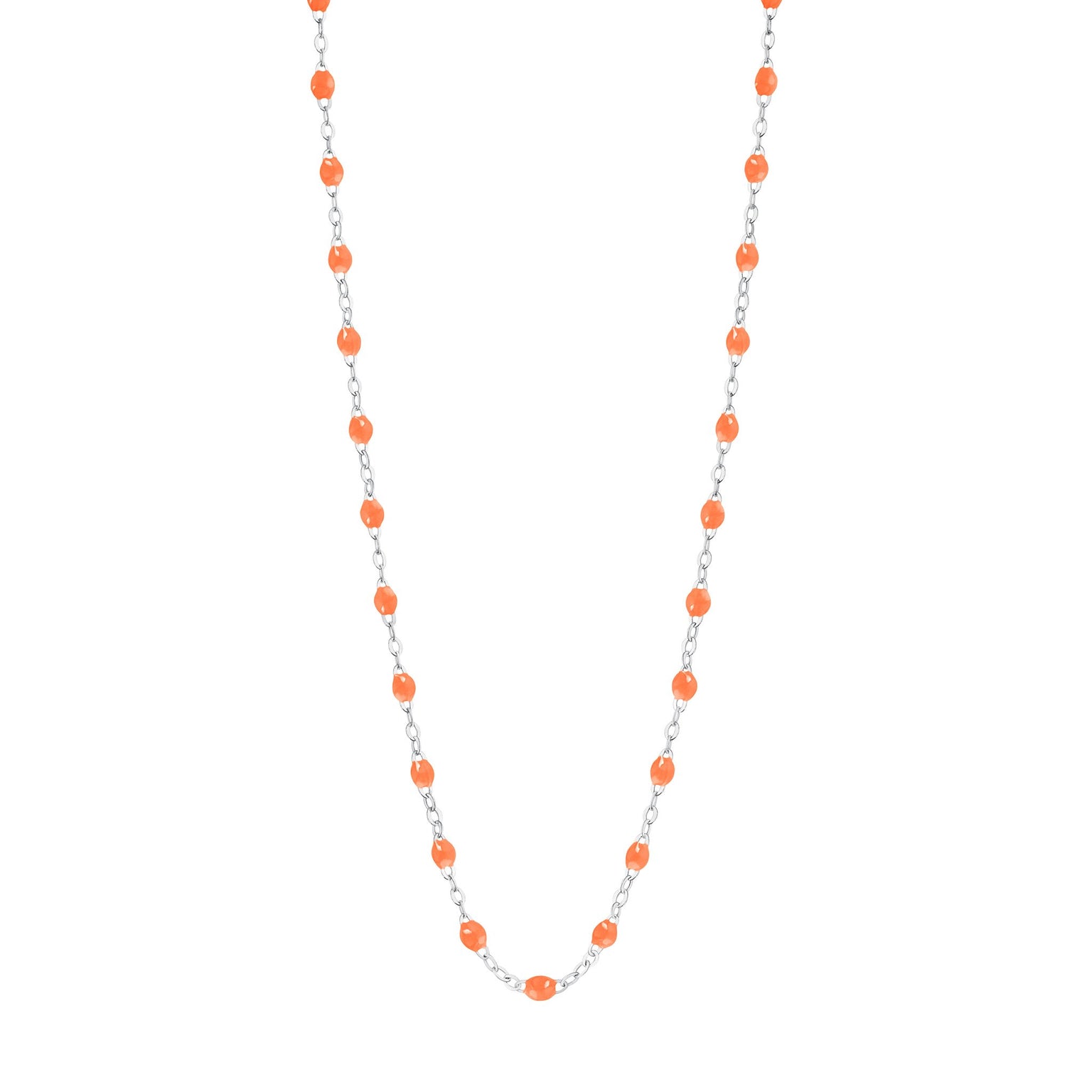 Gigi Clozeau - Classic Gigi Orange necklace, White Gold, 16.5"