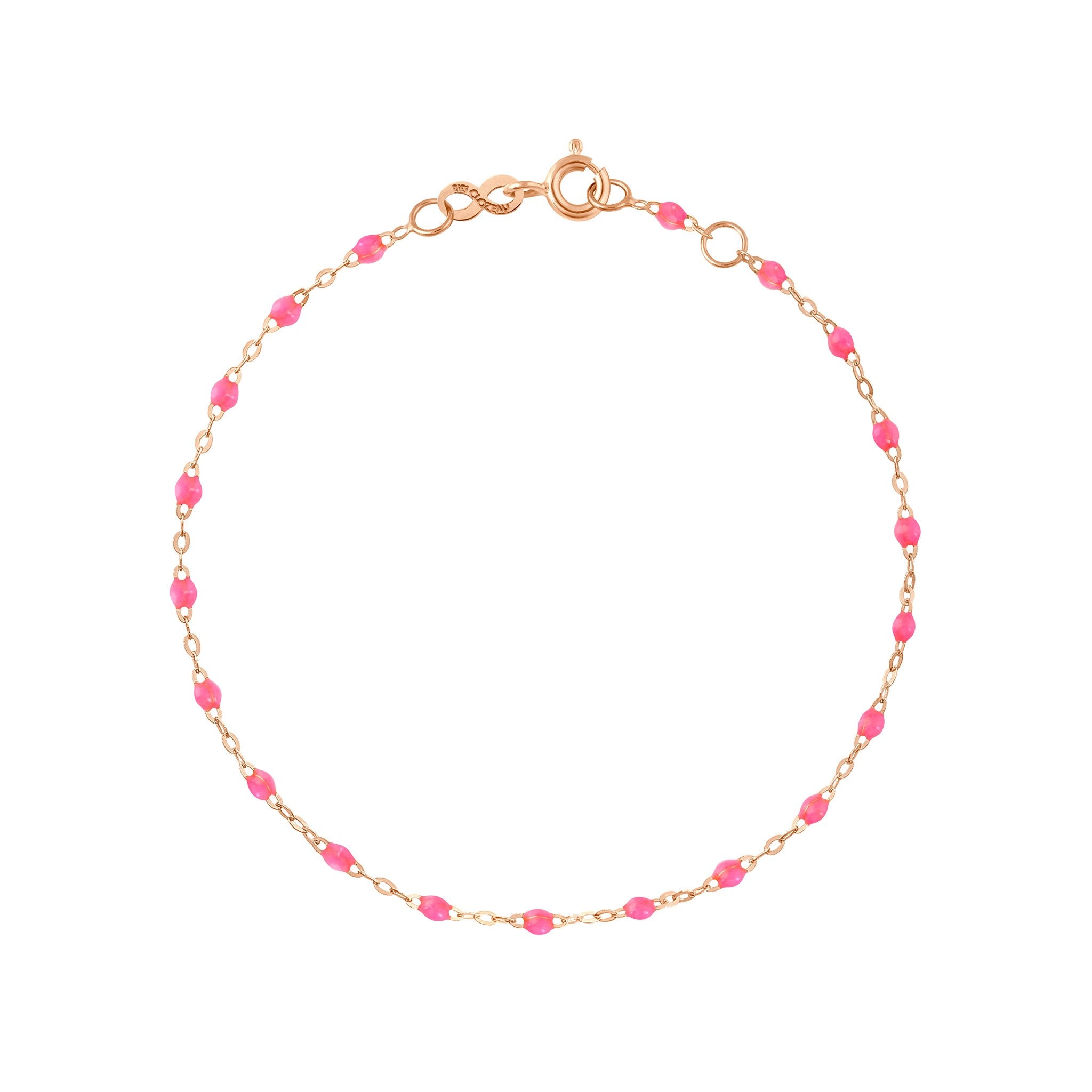 Gigi Clozeau - Classic Gigi Pink bracelet, Rose Gold, 6.7"