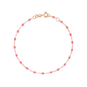 Gigi Clozeau - Classic Gigi Pink bracelet, Rose Gold, 6.7"