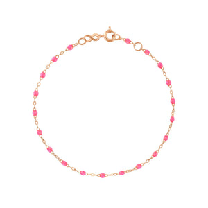 Gigi Clozeau - Classic Gigi Pink bracelet, Rose Gold, 7.1"