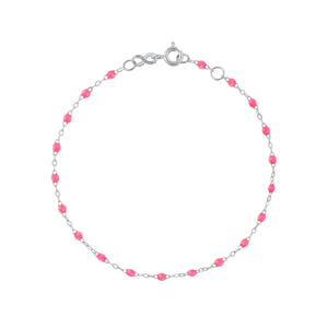 Gigi Clozeau - Classic Gigi Pink bracelet, White Gold, 7.5"