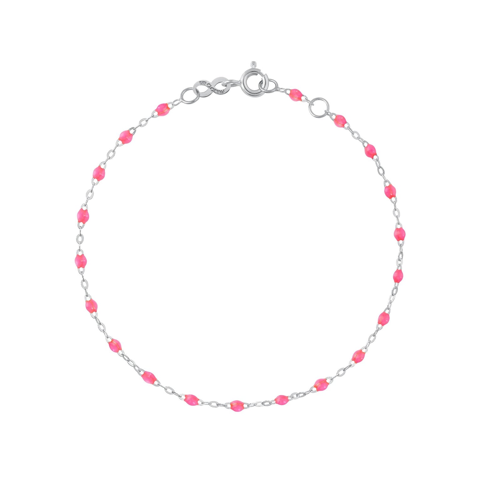 Gigi Clozeau - Classic Gigi Pink bracelet, White Gold, 7.5"