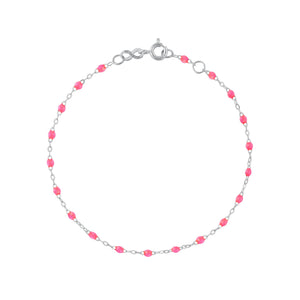 Gigi Clozeau - Classic Gigi Pink bracelet, White Gold, 6.7"