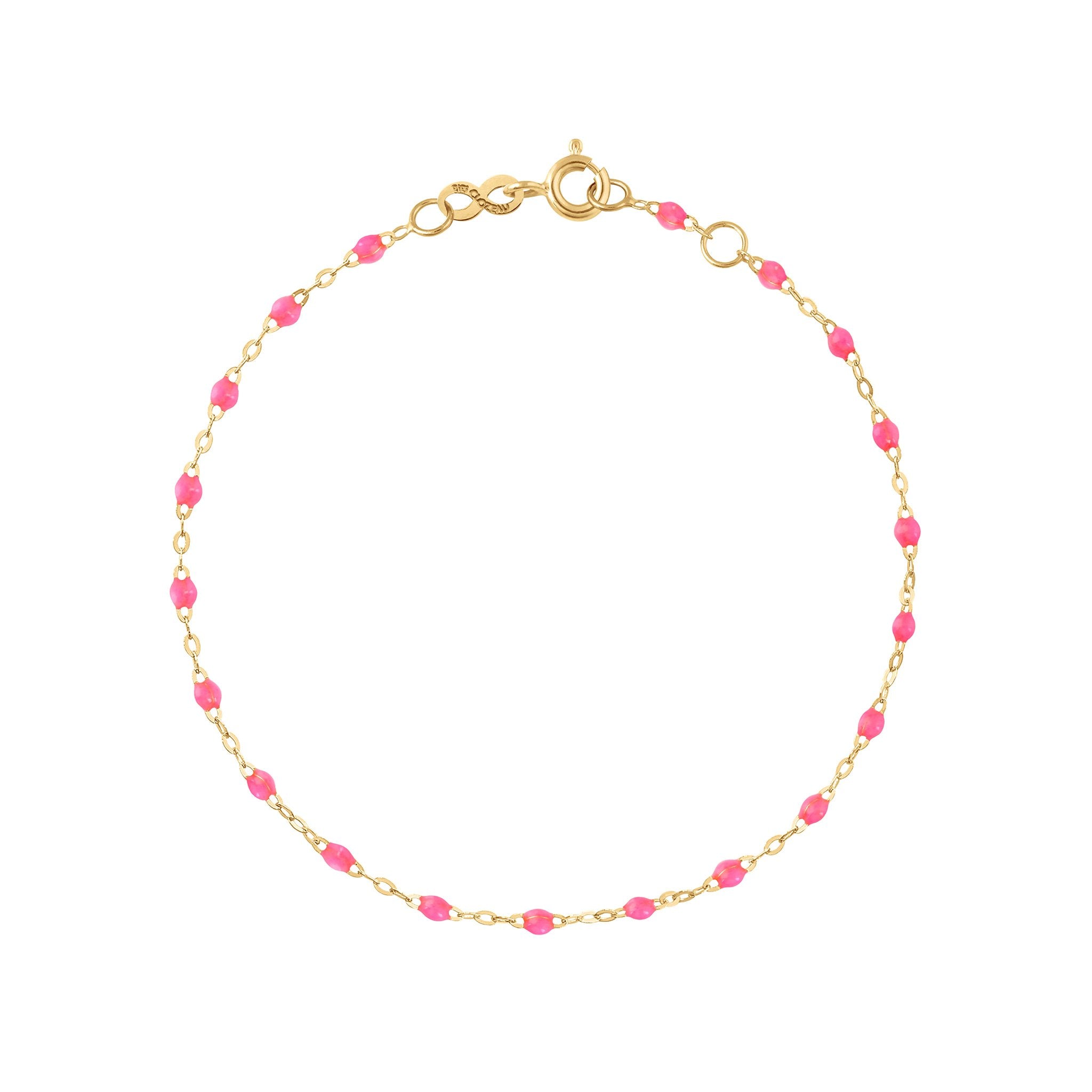 Flower Classic Gigi Baby Pink diamond bracelet, Yellow Gold, 6.7
