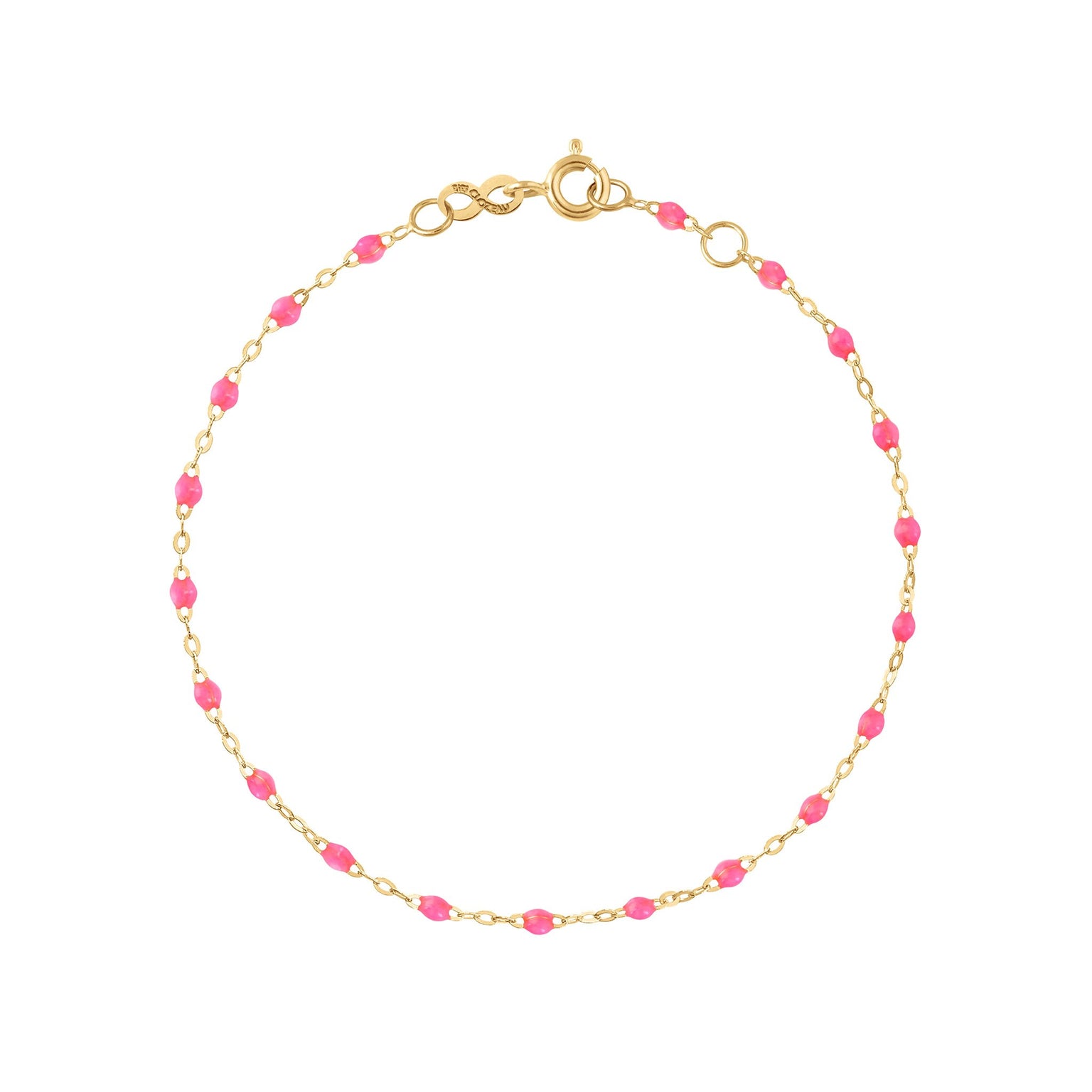 Gigi Clozeau - Classic Gigi Pink bracelet, Yellow Gold, 6.7"