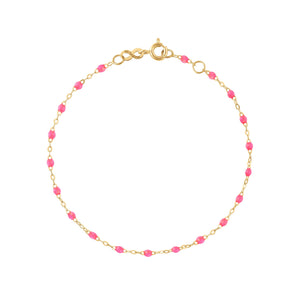 Gigi Clozeau - Classic Gigi Pink bracelet, Yellow Gold, 7.1"