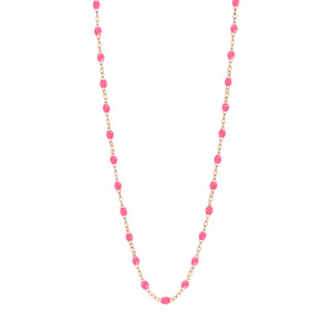Gigi Clozeau - Classic Gigi Pink necklace, Rose Gold, 17.7"