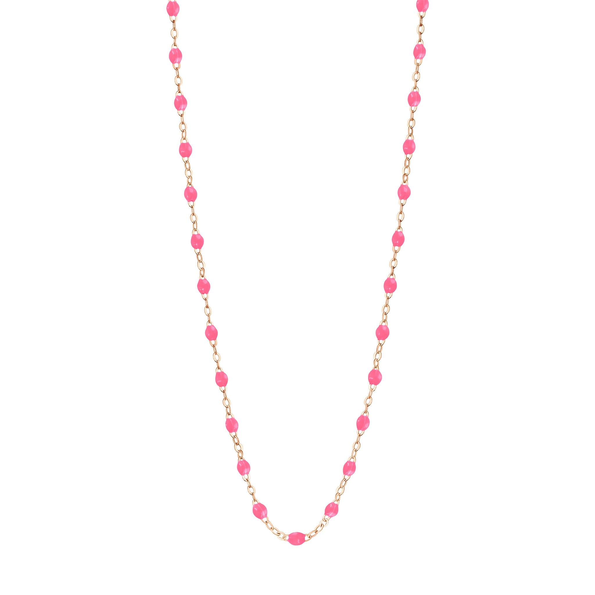 Gigi Clozeau - Classic Gigi Pink necklace, Rose Gold, 19.7"