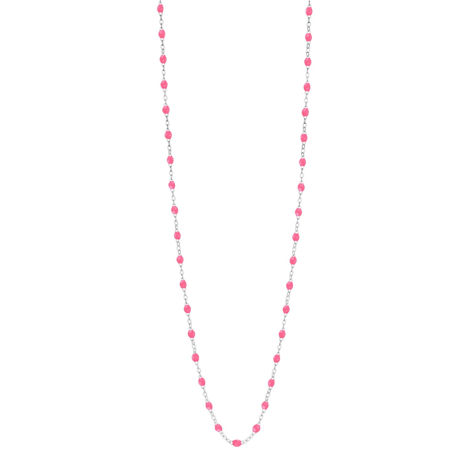 Gigi Clozeau - Classic Gigi Pink sautoir, White Gold, 23.6"