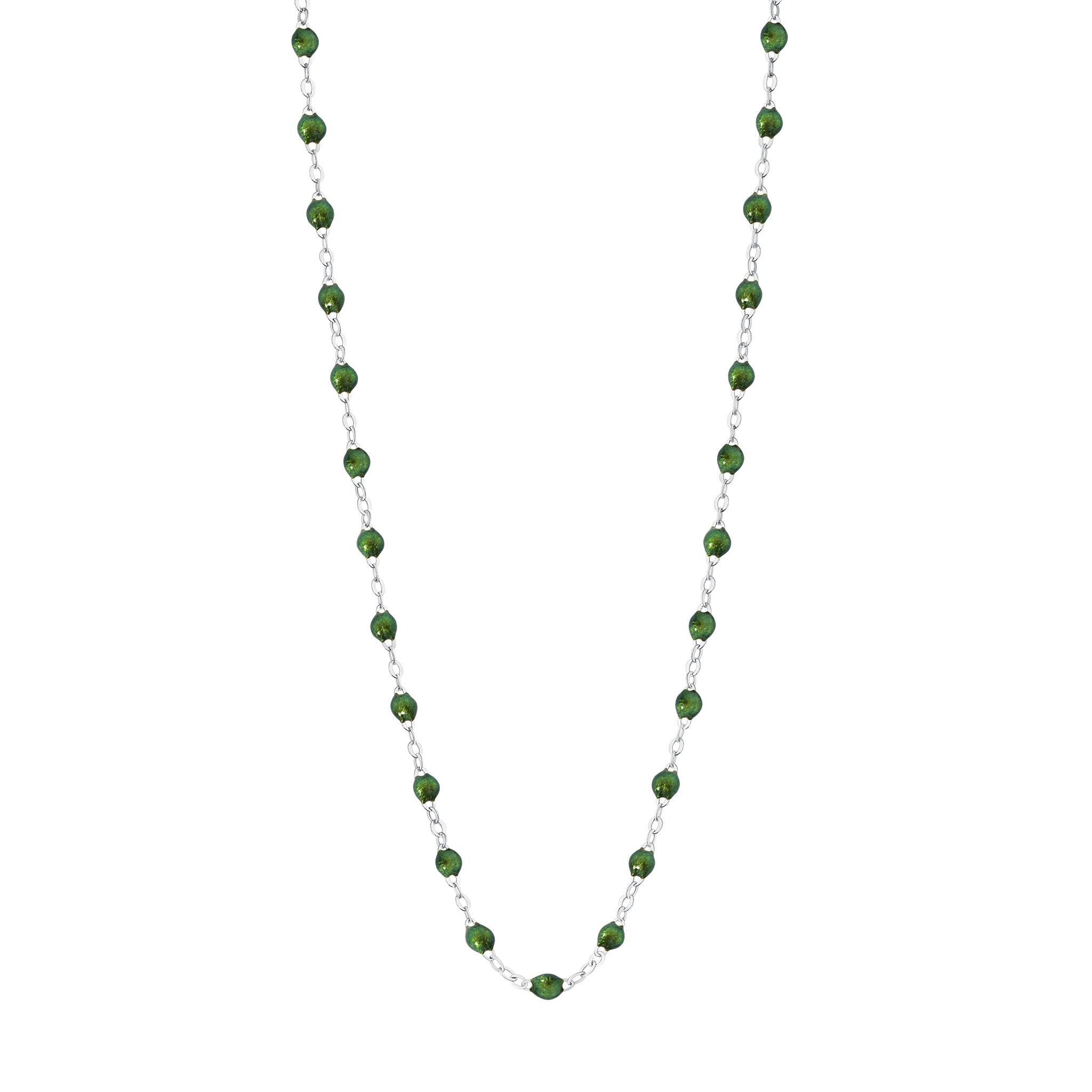 Gigi Clozeau - Classic Gigi Scarab Necklace, White Gold, 17.7"