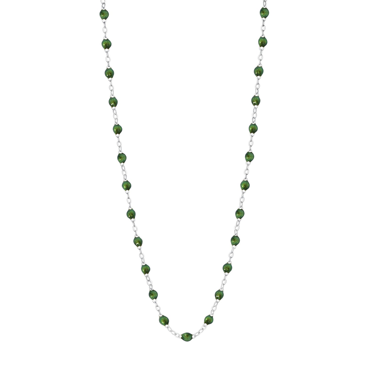 Gigi Clozeau - Classic Gigi Scarab Necklace, White Gold, 17.7"