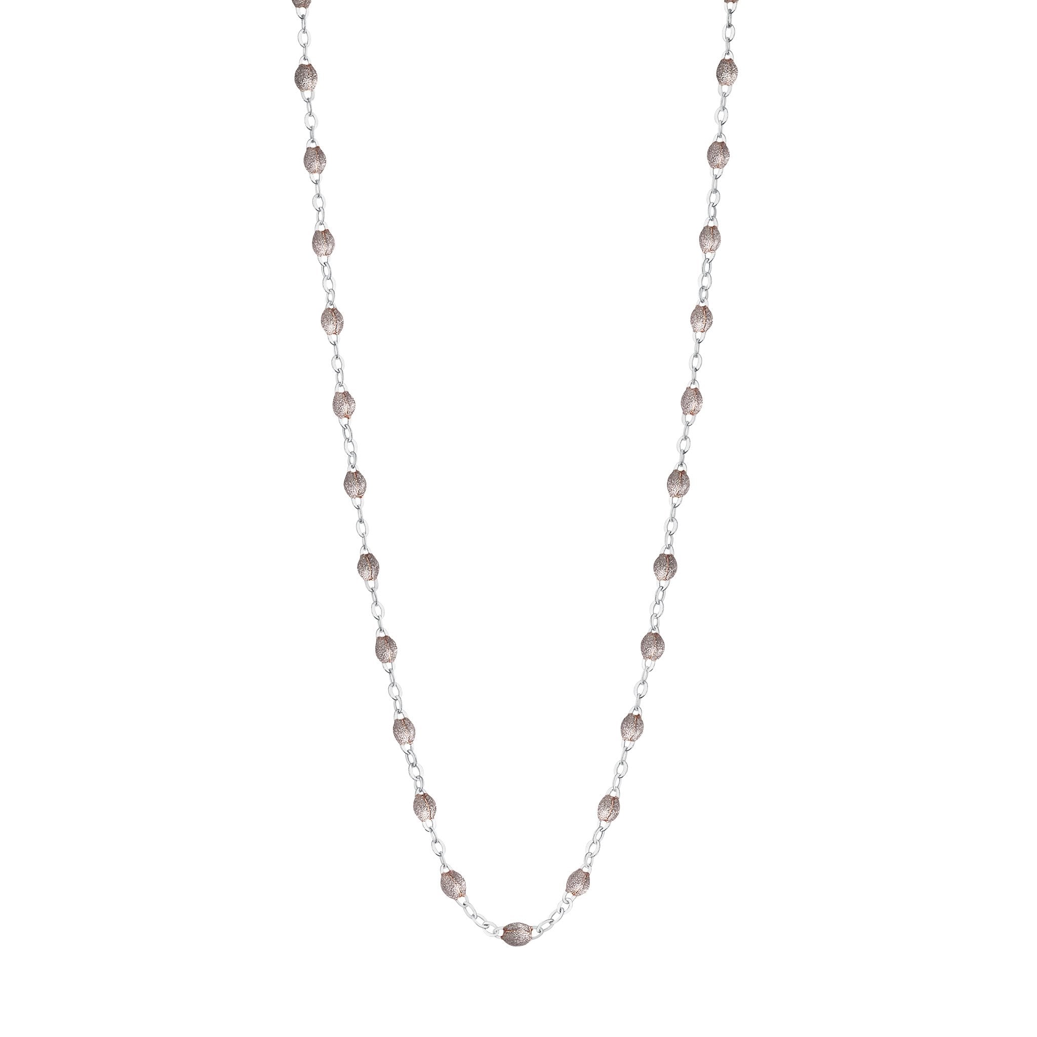 Classic Gigi Silver necklace, White Gold, 16.5