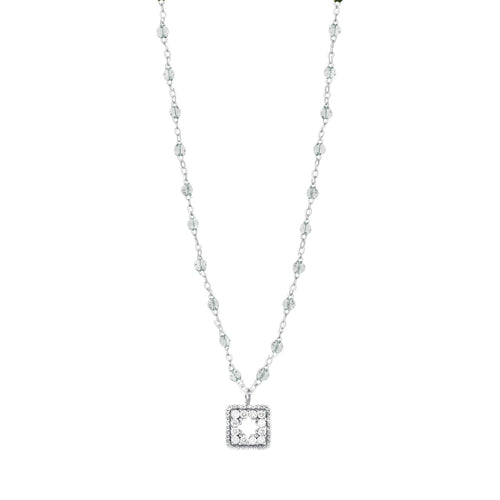 Gigi Clozeau - Classic Gigi Sparkle Treasure Necklace White Gold, 16.5