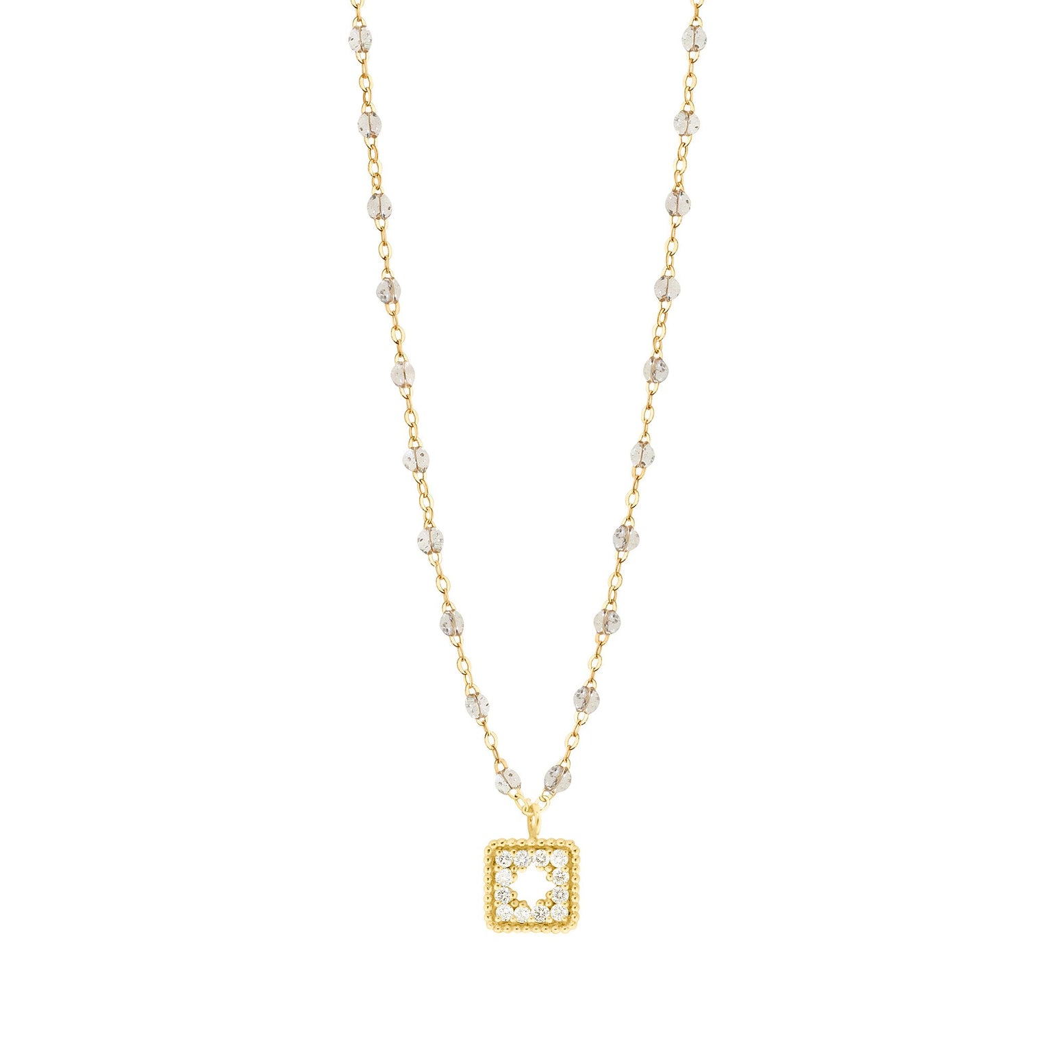 Classic Gigi Sparkle Treasure Necklace Yellow Gold, 16.5