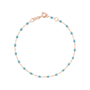 Gigi Clozeau - Classic Gigi Turquoise bracelet, Rose Gold, 5.9"