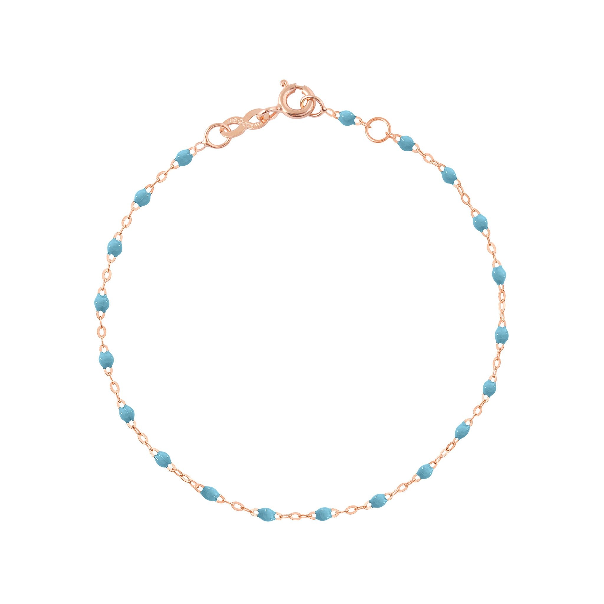 Gigi Clozeau - Classic Gigi Turquoise bracelet, Rose Gold, 7.1"