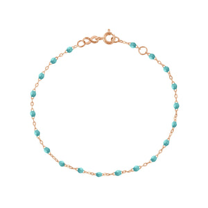 Gigi Clozeau - Classic Gigi Turquoise Green bracelet, Rose Gold, 5.9"