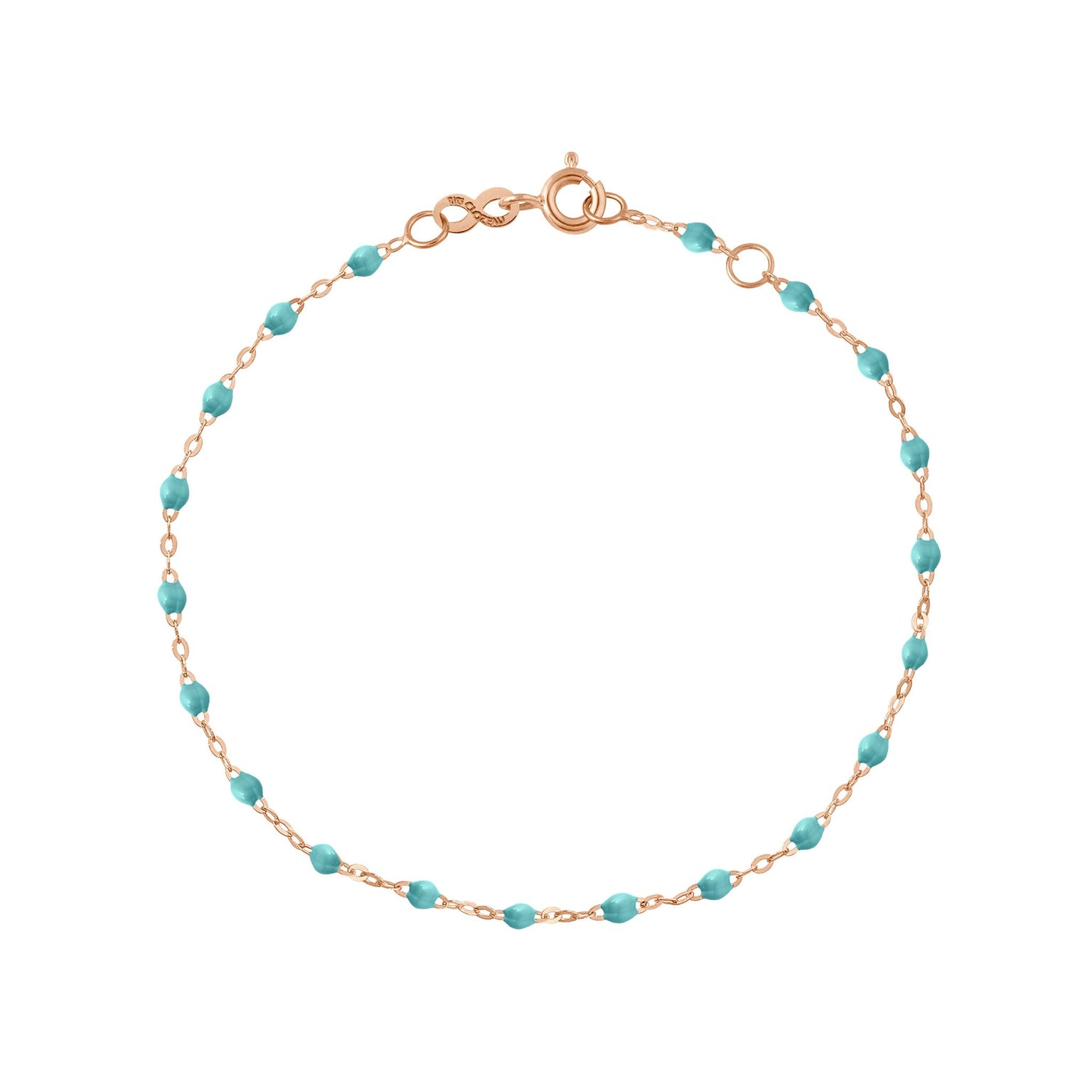 Gigi Clozeau - Classic Gigi Turquoise Green bracelet, Rose Gold, 5.9"