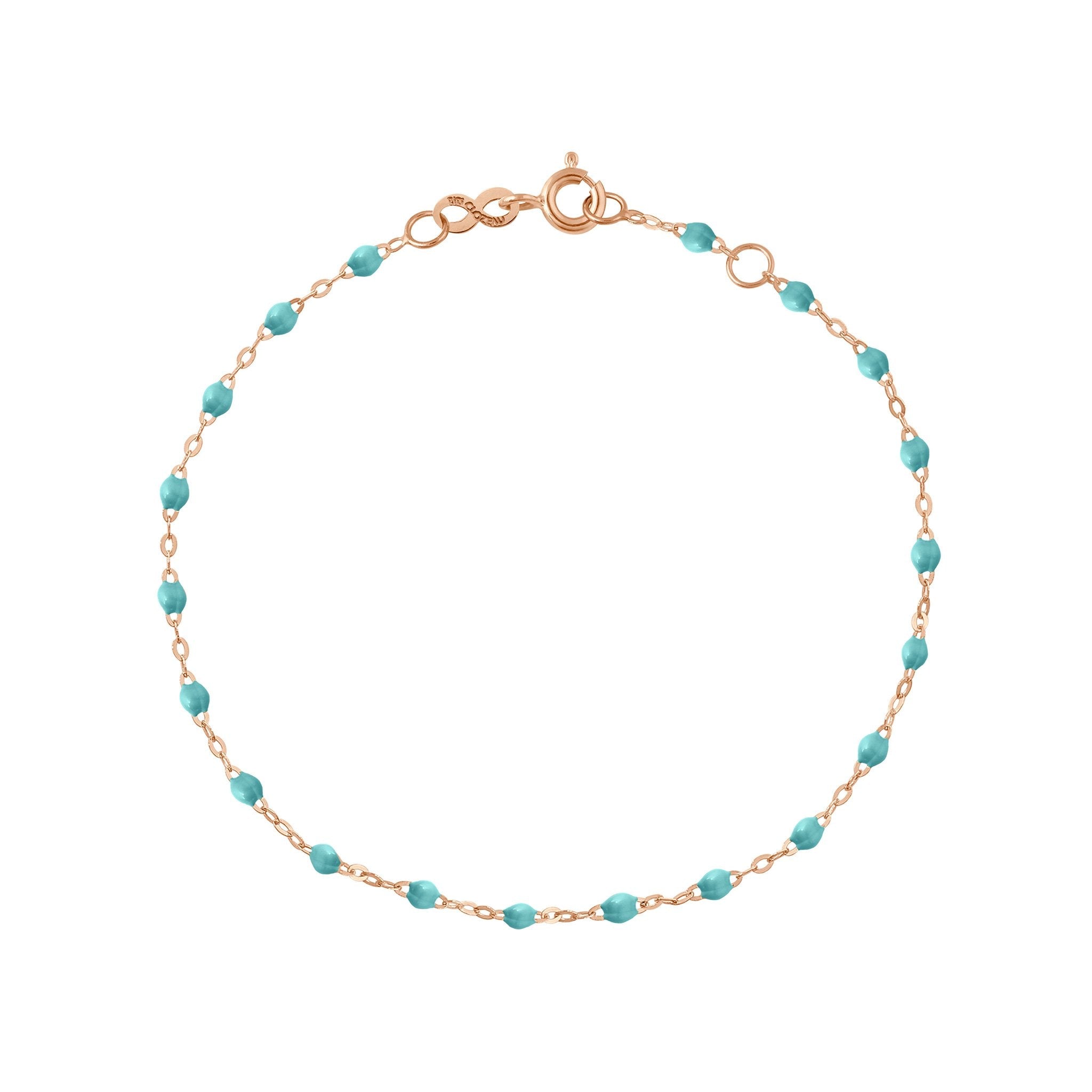 Gigi Clozeau - Classic Gigi Turquoise Green bracelet, Rose Gold, 7.5"