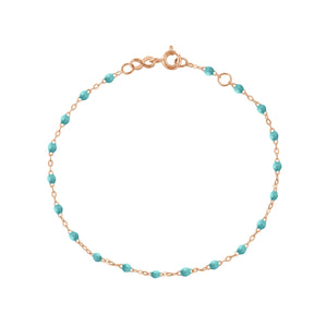 Gigi Clozeau - Classic Gigi Turquoise Green bracelet, Rose Gold, 7.5"