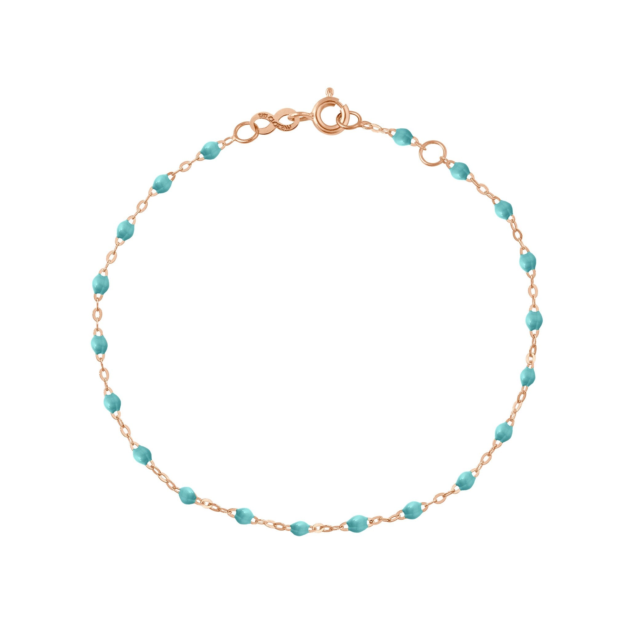 Gigi Clozeau - Classic Gigi Turquoise Green bracelet, Rose Gold, 7.1"