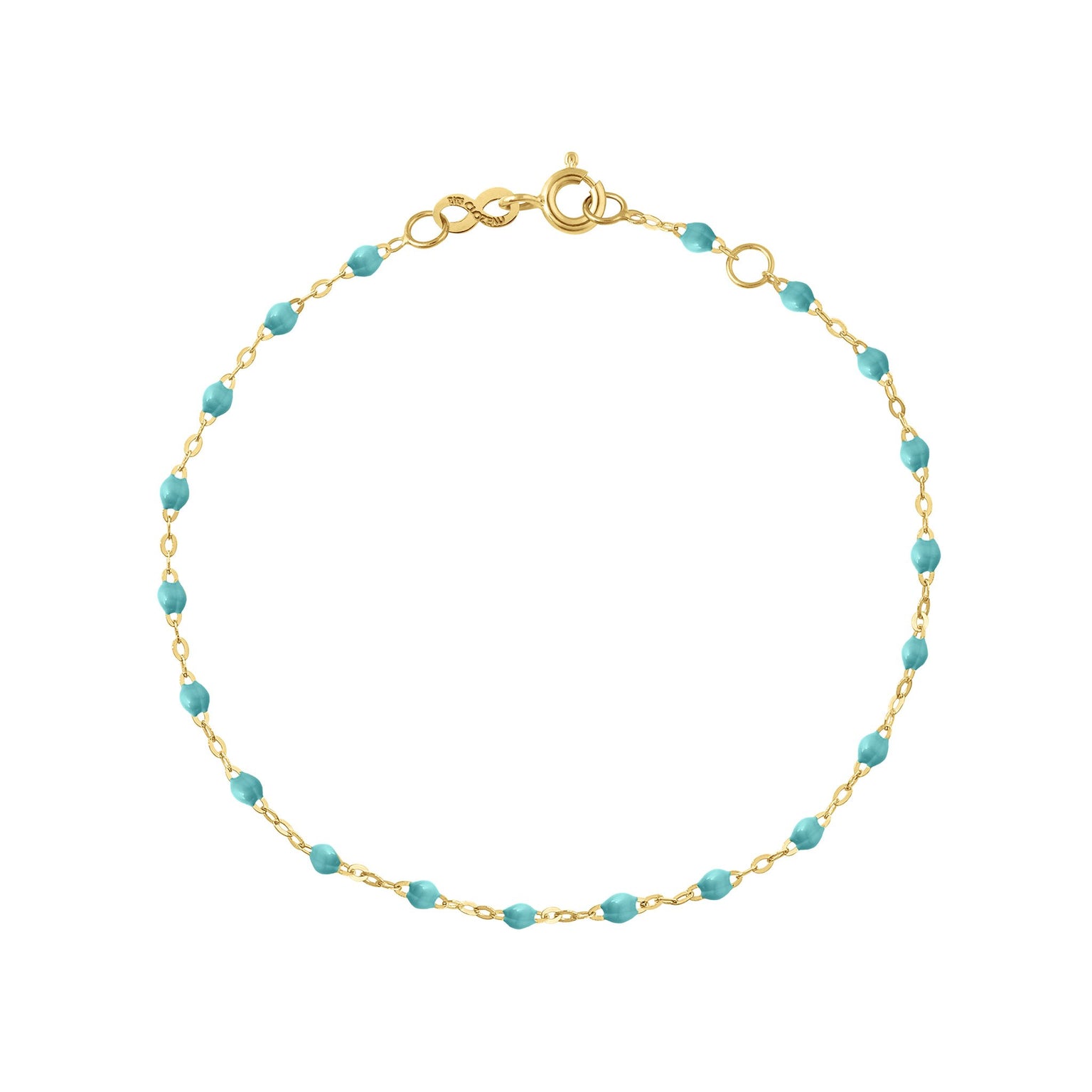 Gigi Clozeau - Classic Gigi Turquoise Green bracelet, Yellow Gold, 6.7"