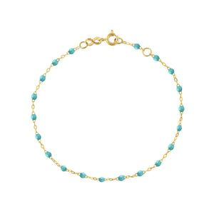 Gigi Clozeau - Classic Gigi Turquoise Green bracelet, Yellow Gold, 5.9"