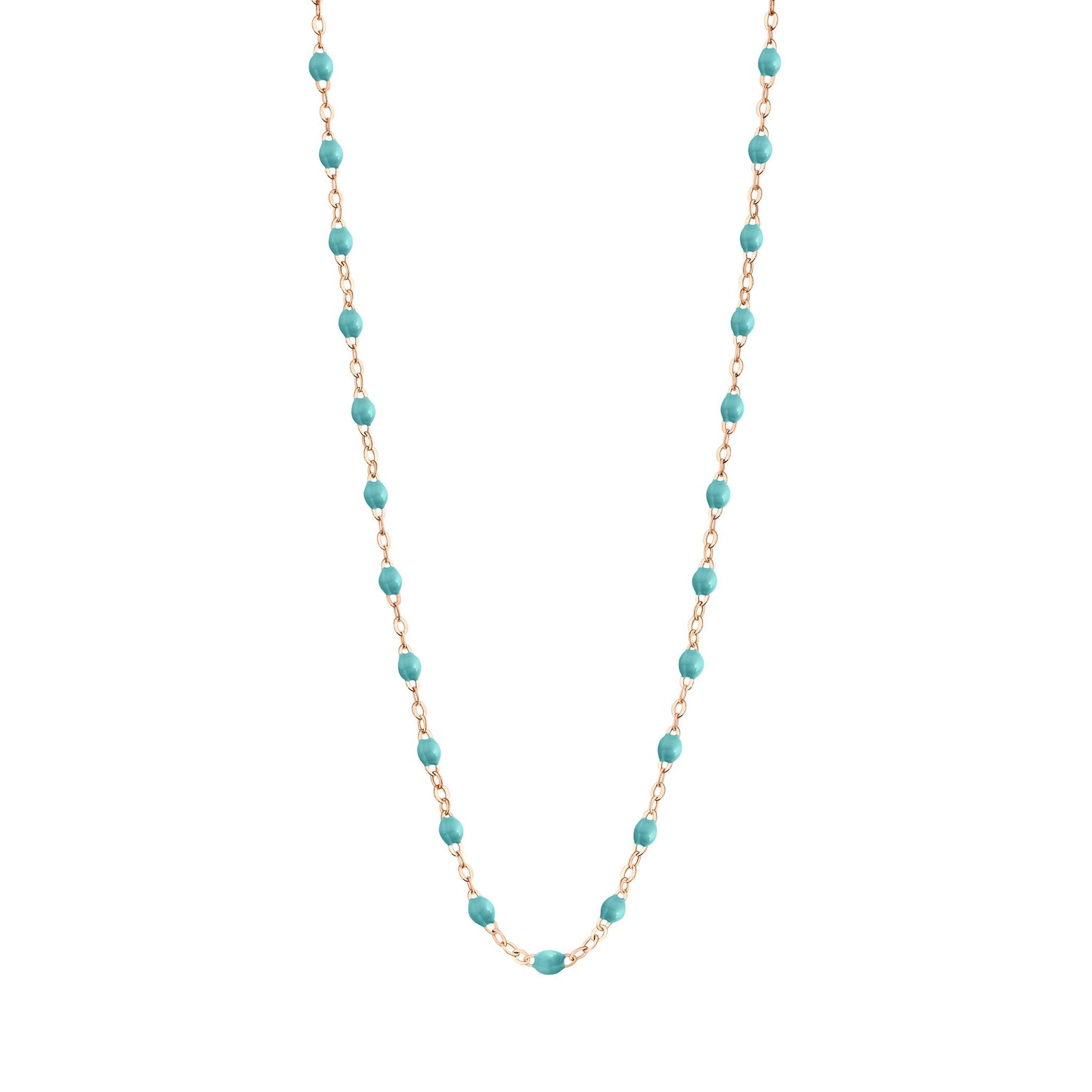 Gigi Clozeau - Classic Gigi Turquoise Green necklace, Rose Gold, 16.5"