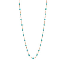 Gigi Clozeau - Classic Gigi Turquoise Green necklace, Rose Gold, 17.7"