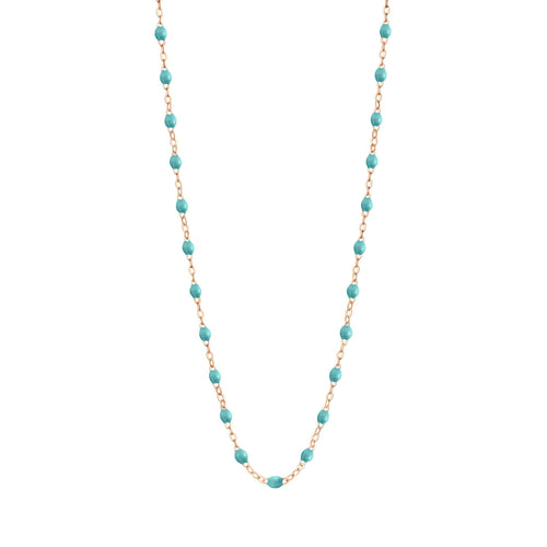 Gigi Clozeau - Classic Gigi Turquoise Green necklace, Rose Gold, 17.7