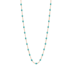 Gigi Clozeau - Classic Gigi Turquoise Green necklace, Rose Gold, 17.7"