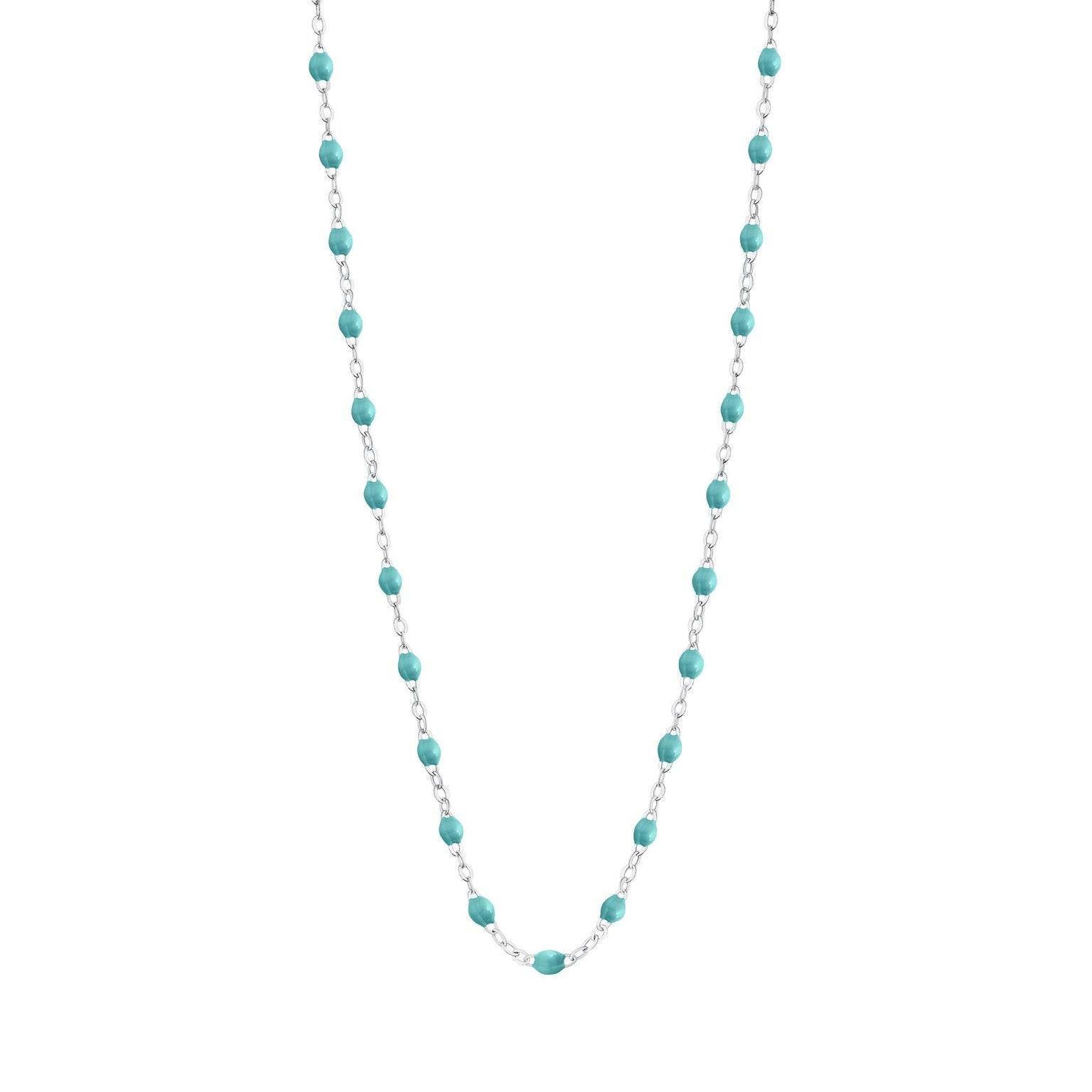 Gigi Clozeau - Classic Gigi Turquoise Green necklace, White Gold, 16.5"