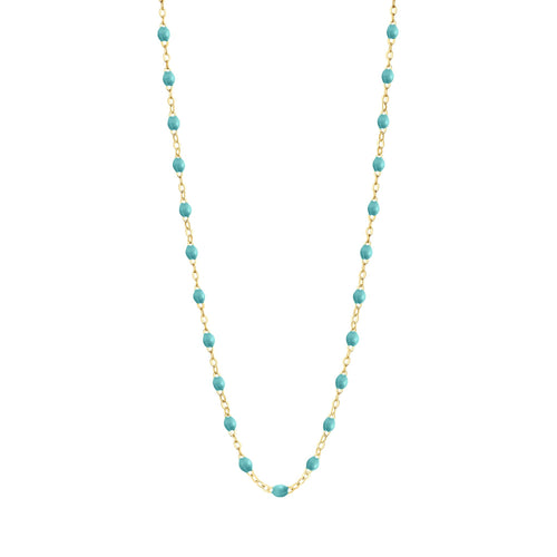 Gigi Clozeau - Classic Gigi Turquoise Green necklace, Yellow Gold, 17.7