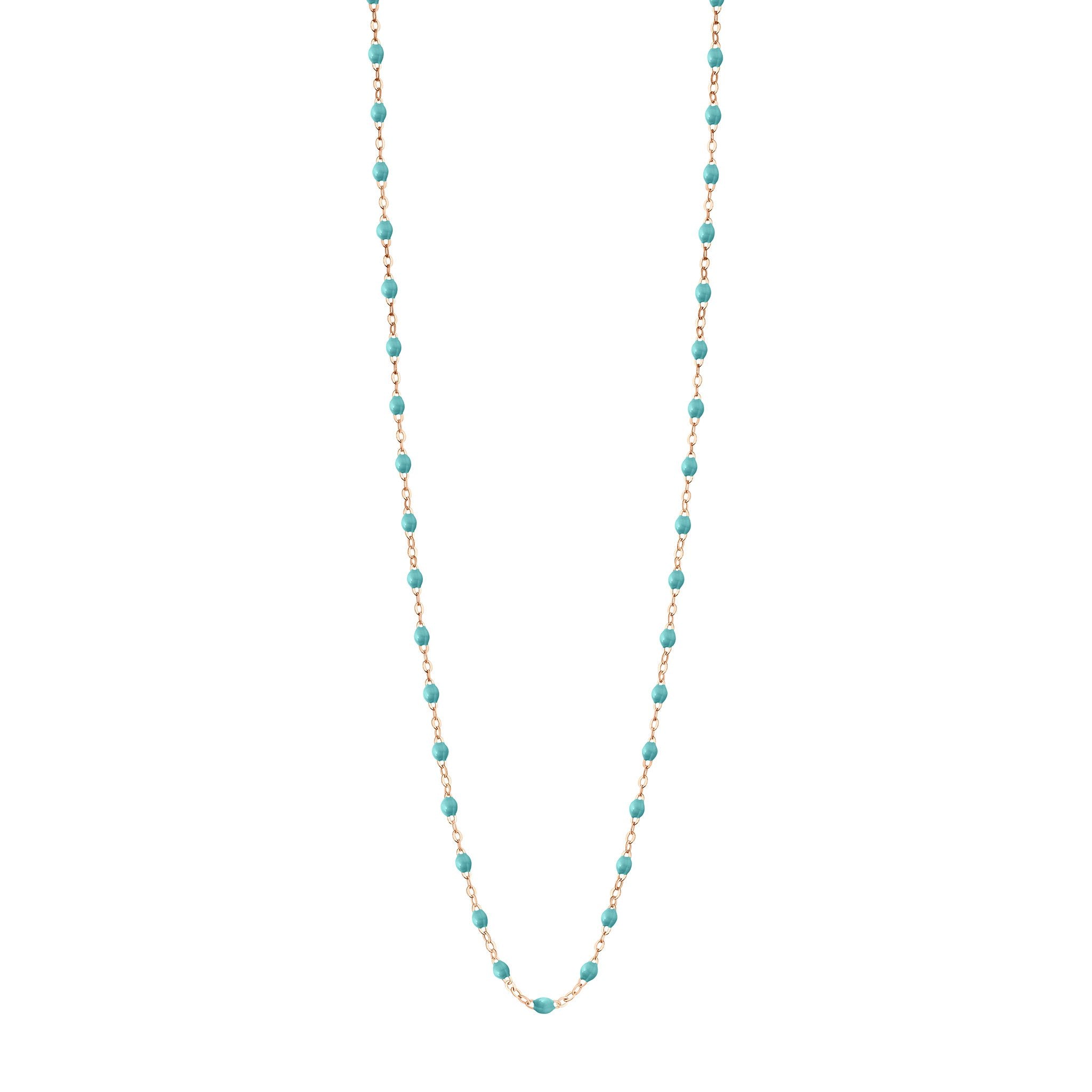 Gigi Clozeau - Classic Gigi Turquoise Green sautoir, Rose Gold, 34"